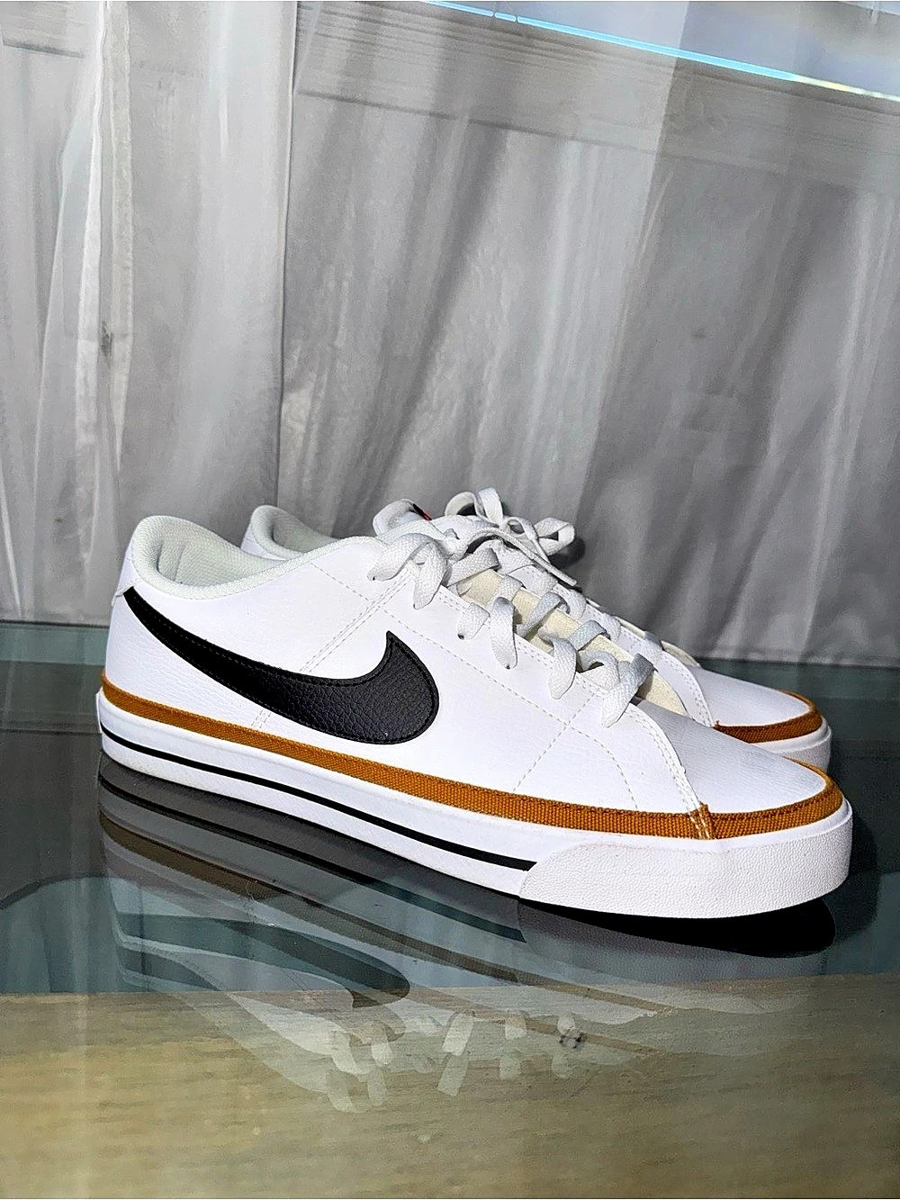 Nike Court Legacy Men’s 11.5 White Black Tan